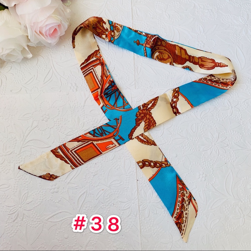 Boho Holiday Cozy Beach Silky Twilly Scarf Wrap